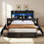 Cadre de lit Coey Queen Size avec 4 tiroirs de rangement, noir-1503422356-1503422361