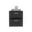 Nightstand Chequered, Two Drawers, Black Wengue Finish-1806977337