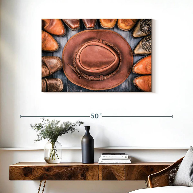 Lelar Cowboy Boots And Hat, 24" H x 36" W