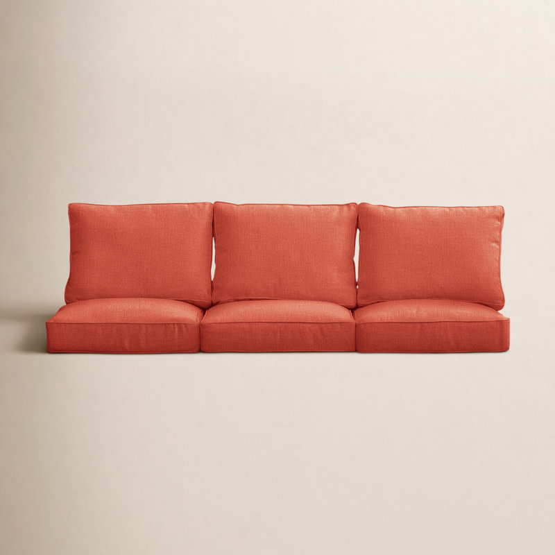 Outdoor 5'' Sofa Seat / Back Cushion, 23.50" W x 23" D, Canvas Persimmon Sunbrella® Canvas