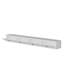 Meuble télé moderne blanc (2 pièces), 94,5 po x 10,1 po x 11,6 po | 100% panneau de particules enduit de mélamine, épaisseur: 0,7 pouce | Comprend de nombreuses tablettes et un design mural, parfait pour les salons contemporains-1297052112