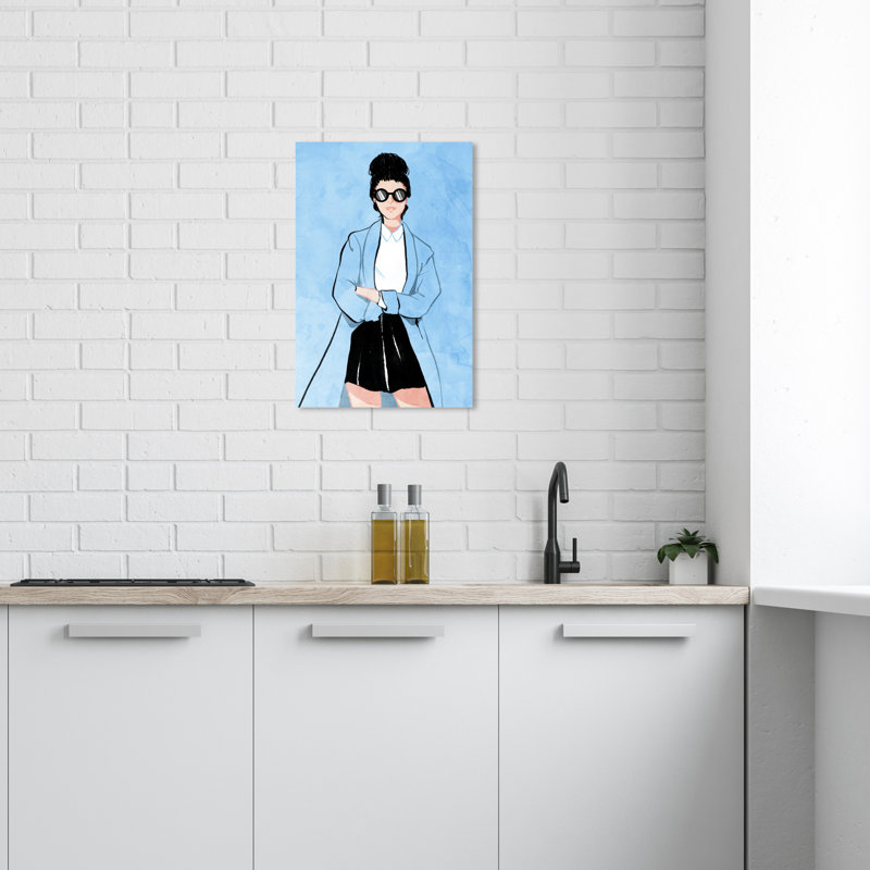 «Fashion and Glam Coattail Glam Blue», reproduction d'art sur toile, H 24 po x l 16 po x P 0,8 po