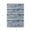 Tapis intérieur lavable rayé bleu marine 5 pi x 8 pi