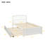 Lit plateforme simple avec lit gigogne blanc - Fabrication en bois massif pour un confort maximal