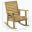 Chaise berçante d'extérieur en bois Outsunny