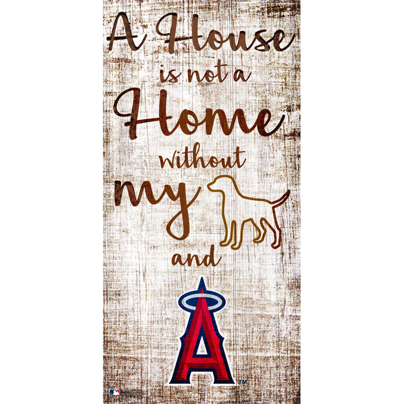 MLB Team «A House is Not a Home Sign», art textuel sur bois, Los Angeles Angels