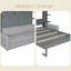 Grand lit escamotable avec canapé-lit pliable et rangement, lit escamotable-283926098