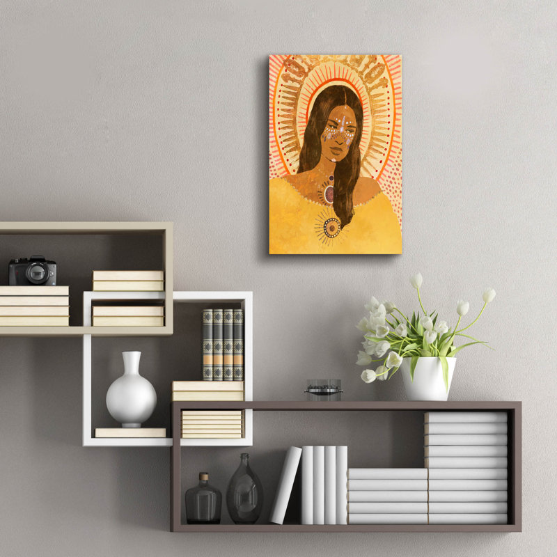 Art mural en verre épique «Desert Seer 1» par Victoria Barnes, H 24 po x l 16 po