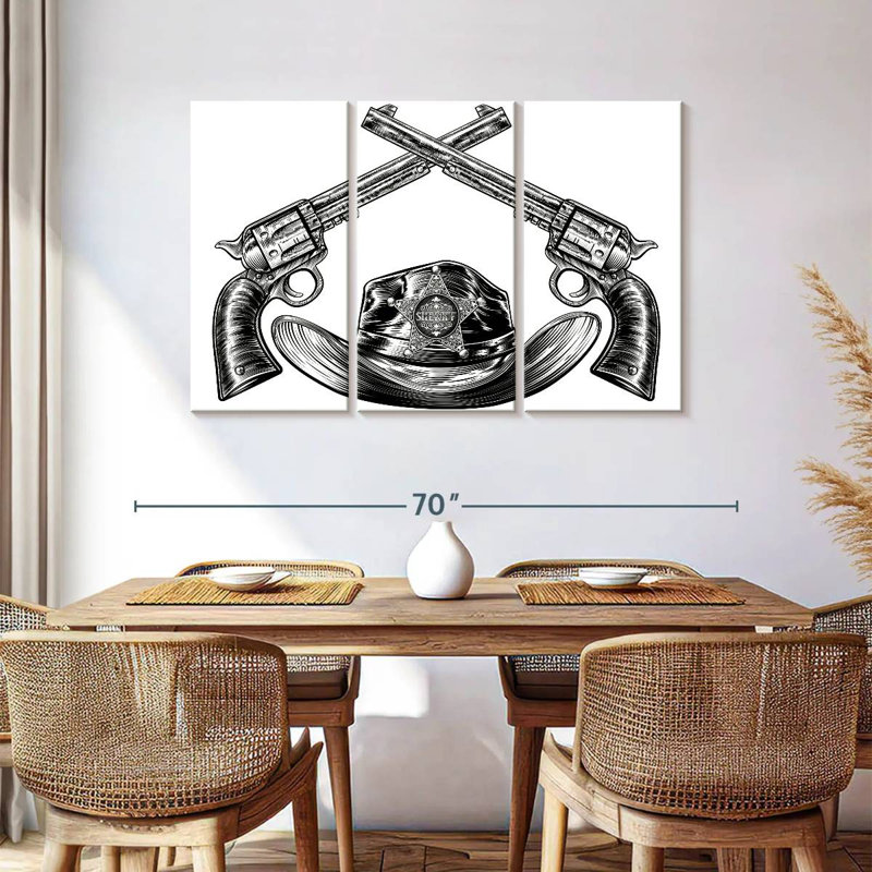 Sheriff Hat And Pistols, 36" H x 57" W