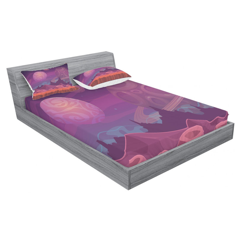 Microfiber Sheet Set, Queen Sheet Set with Fitted Sheet
