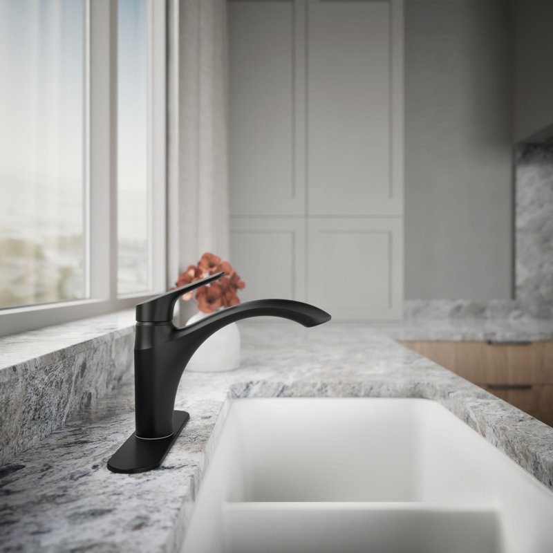 Rival Single-Handle Kitchen Sink Faucet, Matte Black