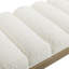 Banc rembourré moderne 52 po Bella, ivoire blanc Boucle