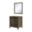 Meuble-lavabo rustique brun de 30 po de largeur, miroir de 28 po, tiroirs, armoire et tablette pour un rangement abondant, largeur compatible avec plusieurs zones de rangement, assemblage rapide