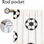 2 pièces rideaux de motif de ballon de soccer, rideaux occultant blanc moderne pour fenêtre de salon, traitement de poche de tringle de cuisine, cadeaux de décoration intérieure-723558958