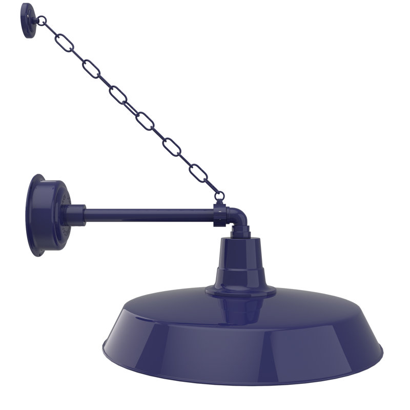 Haleigh LED Wall Light, 10" H x 22" W x 23" D, Cobalt Blue