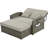 Outdoor metal frame rattan weave daybed-1303728945
