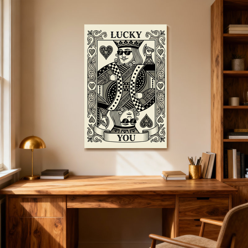 Fashion Lucky Queen, impression de cartes à jouer, H 24 po x l 16 po