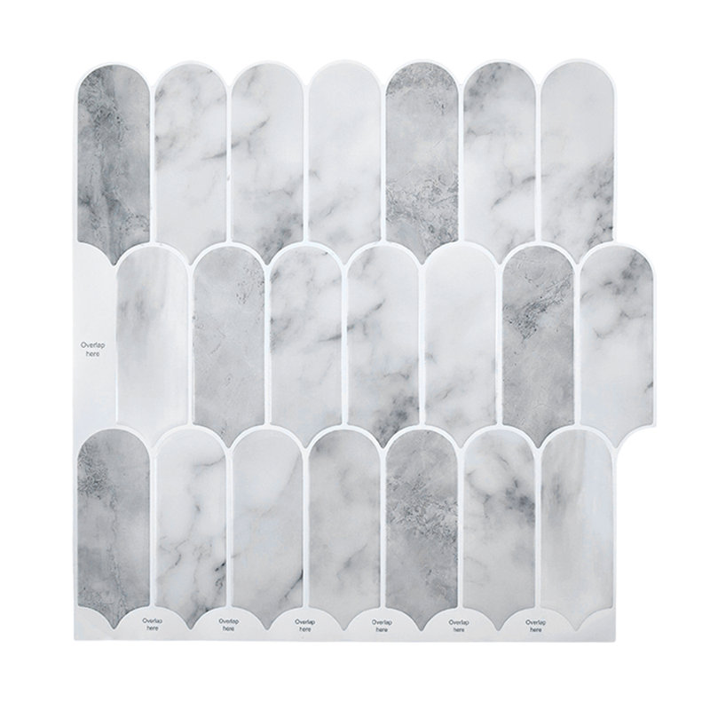 30.5 x 30.5 cm PET/PU Tile , Grey/White