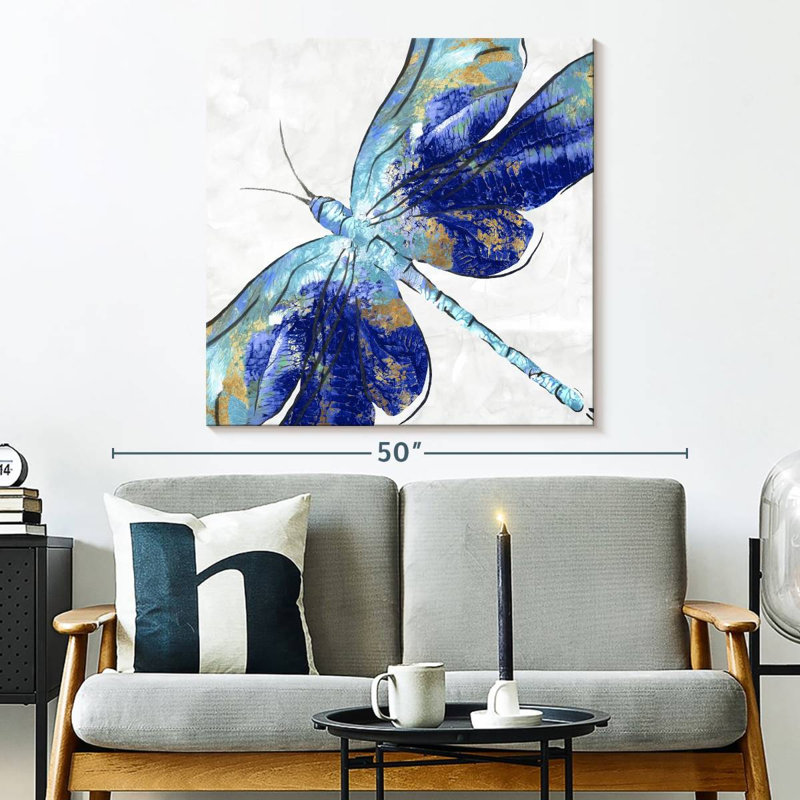 Brampt Blue Dragonfly, 33" H x 33" W