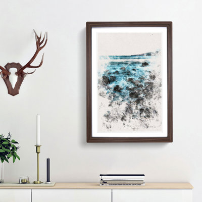 The Shoreline of Lanzarote in Spain - Picture Frame Painting Print