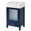 Meuble-lavabo de 20 pouces avec lavabo en céramique et beaucoup de rangement - idéal pour les petites salles de bain-121294577