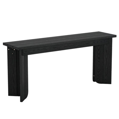 Wood Rectangular Console table with sturdy sled legs