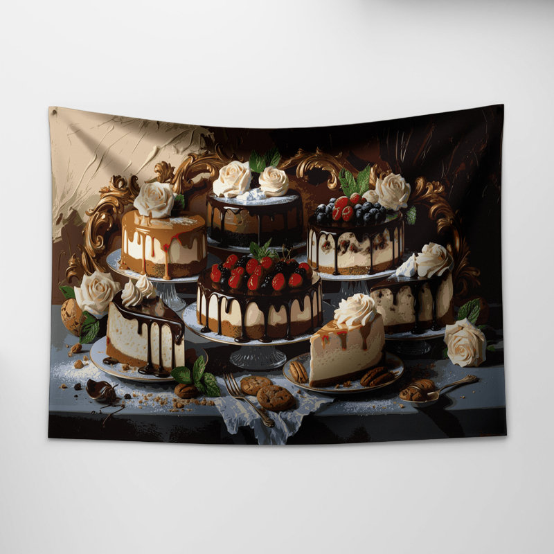 Tapisserie murale «Desserts Cheesecake», 68" x 80"
