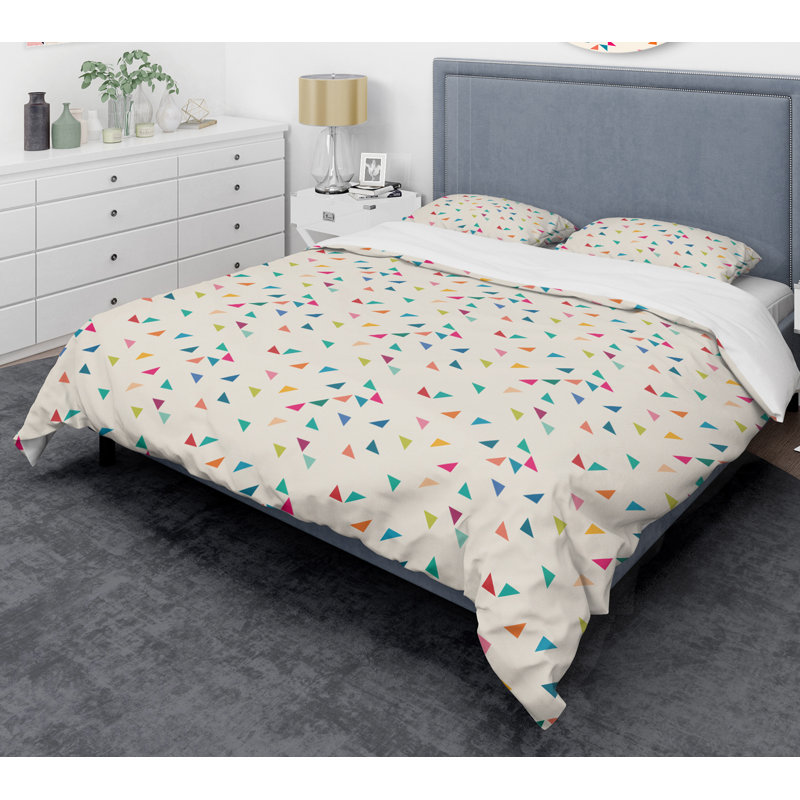 Ensemble de housse de couette triangulaire rétro i rétro-century, Housse simple + 1 taie décorative