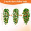 2 plantes suspendues artificielles, fausses plantes suspendues vignes Pothos avec fleurs oranges pour un décor intérieur et extérieur (sans paniers)-129059706