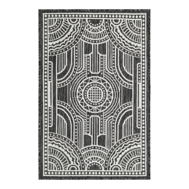 Tapis d'extérieur traditionnel intérieur / extérieur, Rectangle 2 pi x 3 pi 1 po