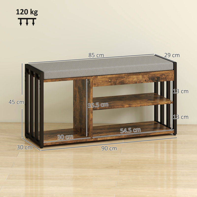 7 Pair Shoe Storage Bench