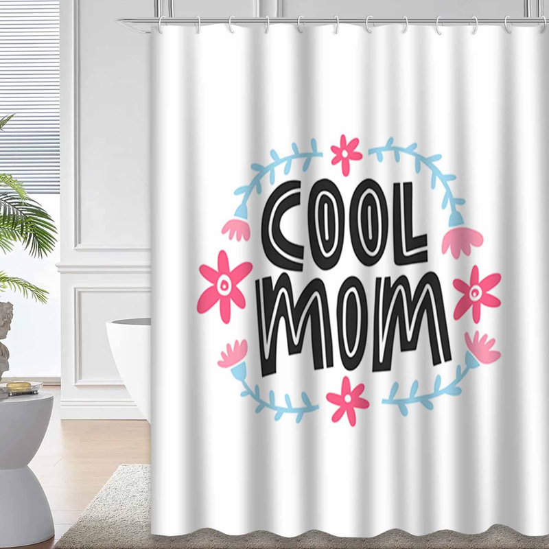 Rideau de douche avec 12 crochets, L 72 po x l 78 po