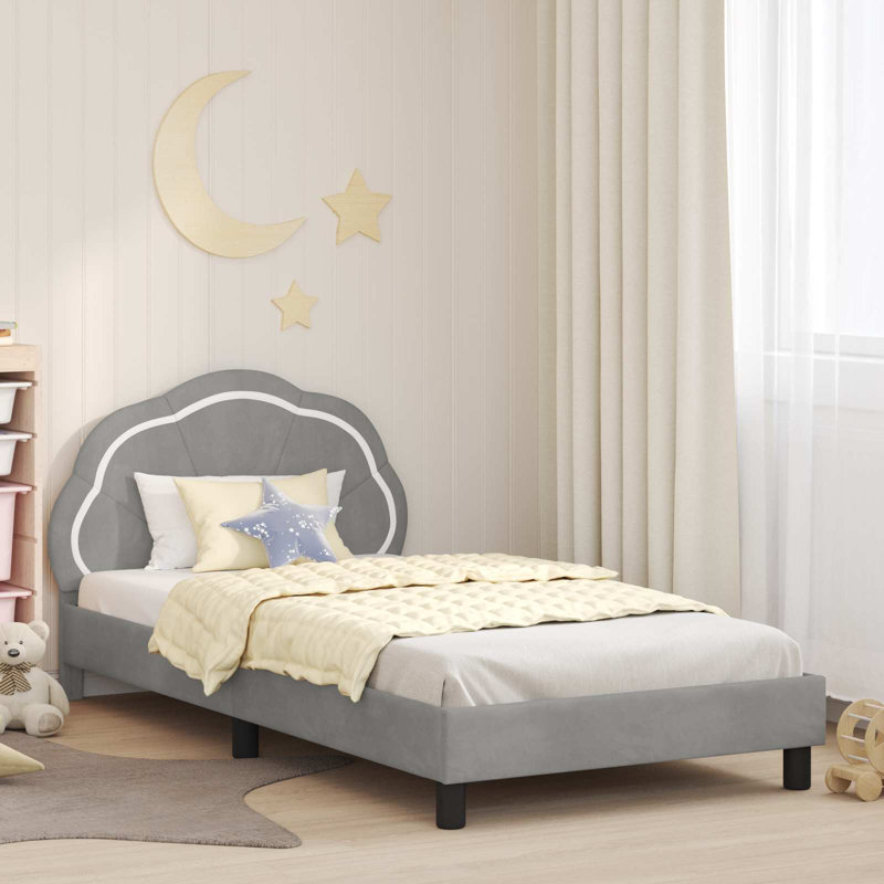Bed Frame, 100 x 200cm, Light Grey