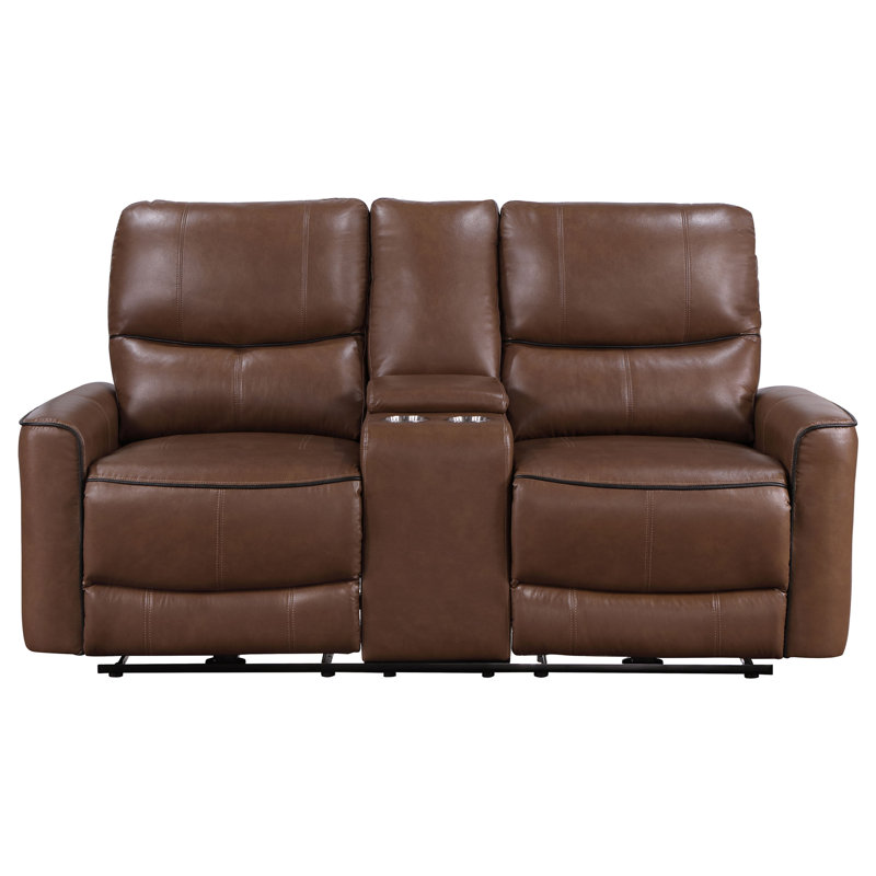 Causeuse brune inclinable électrique, Brun