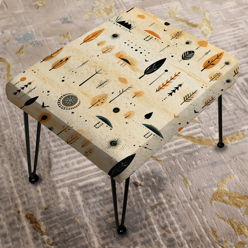Tribal Nomad Motif Boho - Repose-pieds rectangulaire géométrique