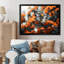 Papillon noir corail flottant grâce sur toile-35094249-35326674