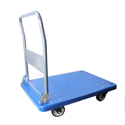 Chariot plateforme pliable d'une capacité de 660 lb - Chariot robuste pliable avec poignée rabattable pour des chantiers pivotants et de rangement efficaces