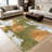 Olive Green and Terracotta Abstract area rugs for Living Room, Soft and Comfortable, Suitable for all seasons, easy to maintain, machine washable Indoor floor mat, Under Table Farmhouse suitable for Bedroom, Dining Room, Study,  Balcony, Home Decor Patio-578205196