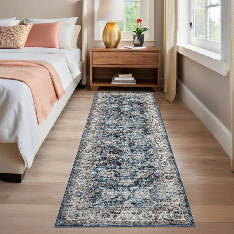 Abstract Area Rug, Blue, Rectangle 160 x 230 cm