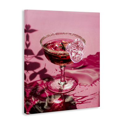«Pink Glimmering Drink», art mural sur toile par Ziwei Li