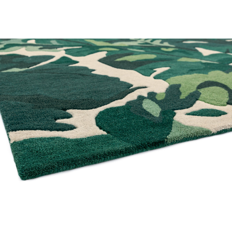 Garlington Floral Wool Hand Woven Area Rug, Rectangle 200 x 300cm