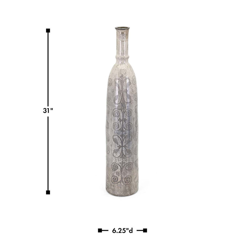 Vase de plancher en verre Mcquaig, H 29,9 po x l 5,9 po x P 5,9 po