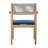 Cieanna Mid-Century Coastal Acacia Wood Outdoor Dining Chair With Rope Back And Cushion-114721595