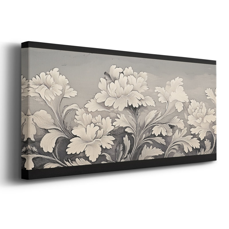 Botanical Series-CECVII- Toile tendue avec châssis - Prêt à accrocher, H 12 po x l 30 po