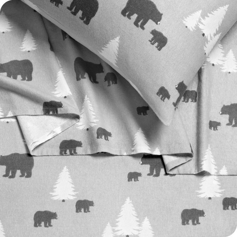 Flannel Machine Woven Sheet Set, Twin Sheet Set + Fitted Sheet + 1 Pillowcase