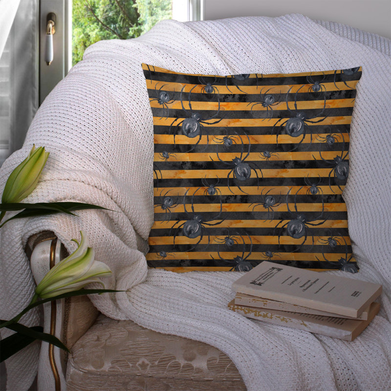 Coussin extérieur watecolor halloween araignées, 14 po x 14 po