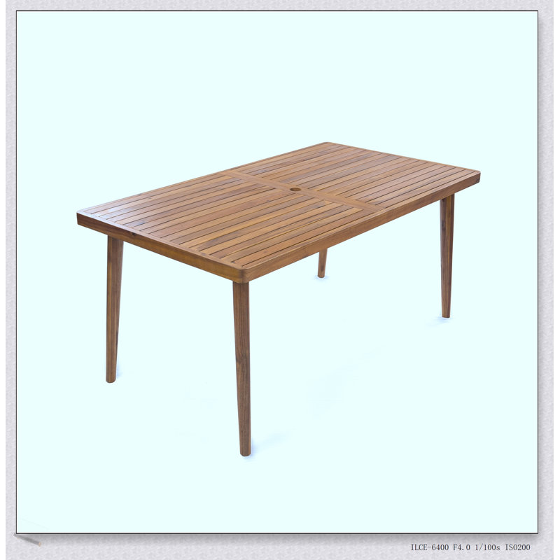 Table de salle à manger d'extérieur en bois d'acacia Janiyah