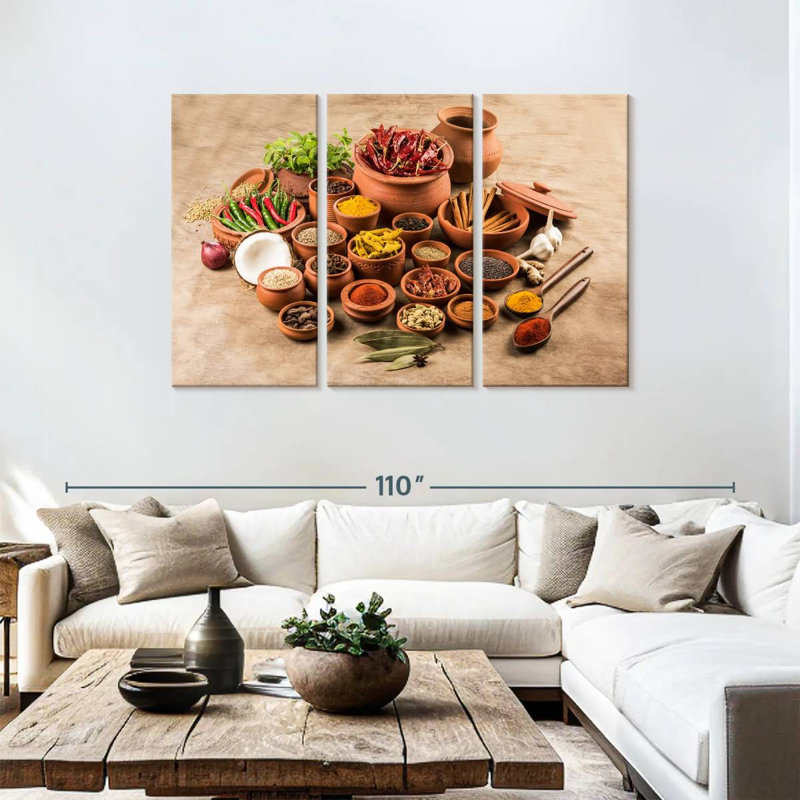 Yarlin Indian Spices, 48" H x 74" W