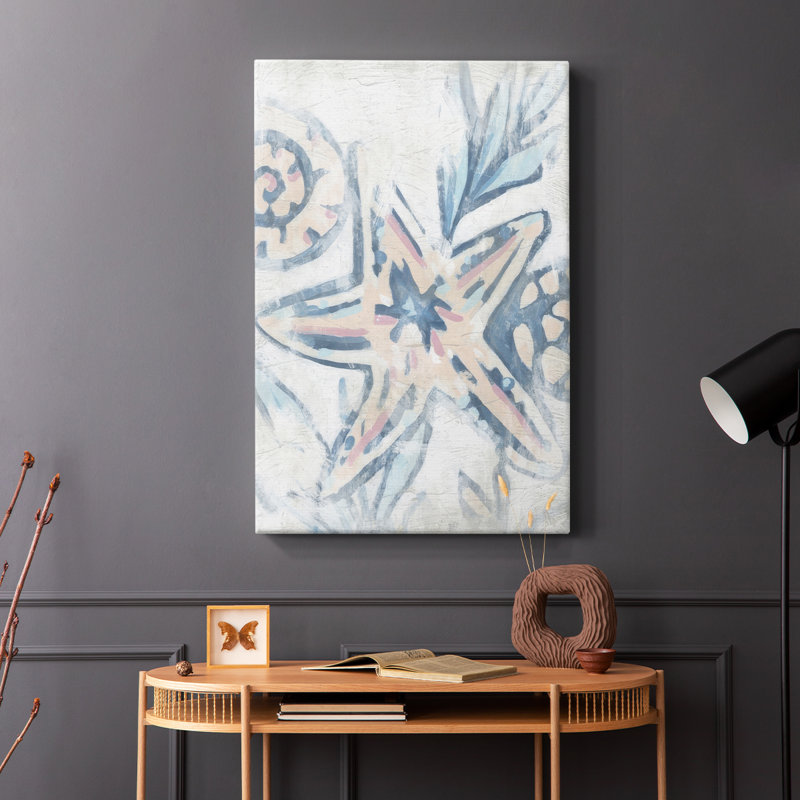 Beach Shell Fresco IV -Galery Wraraped Cavas, H 18 po x l 12 po