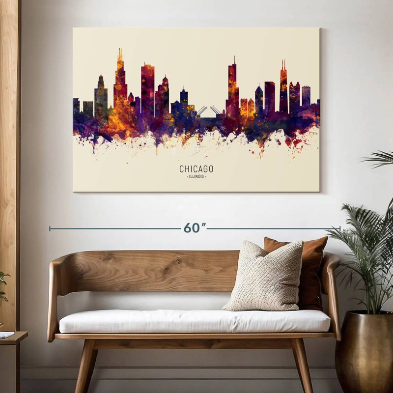 Ravi Chicago Illinois Skyline IV, 34" H x 51" W